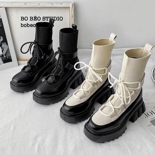 (SẴN) Bốt ulzzang B75 đế răng cưa 5cmW