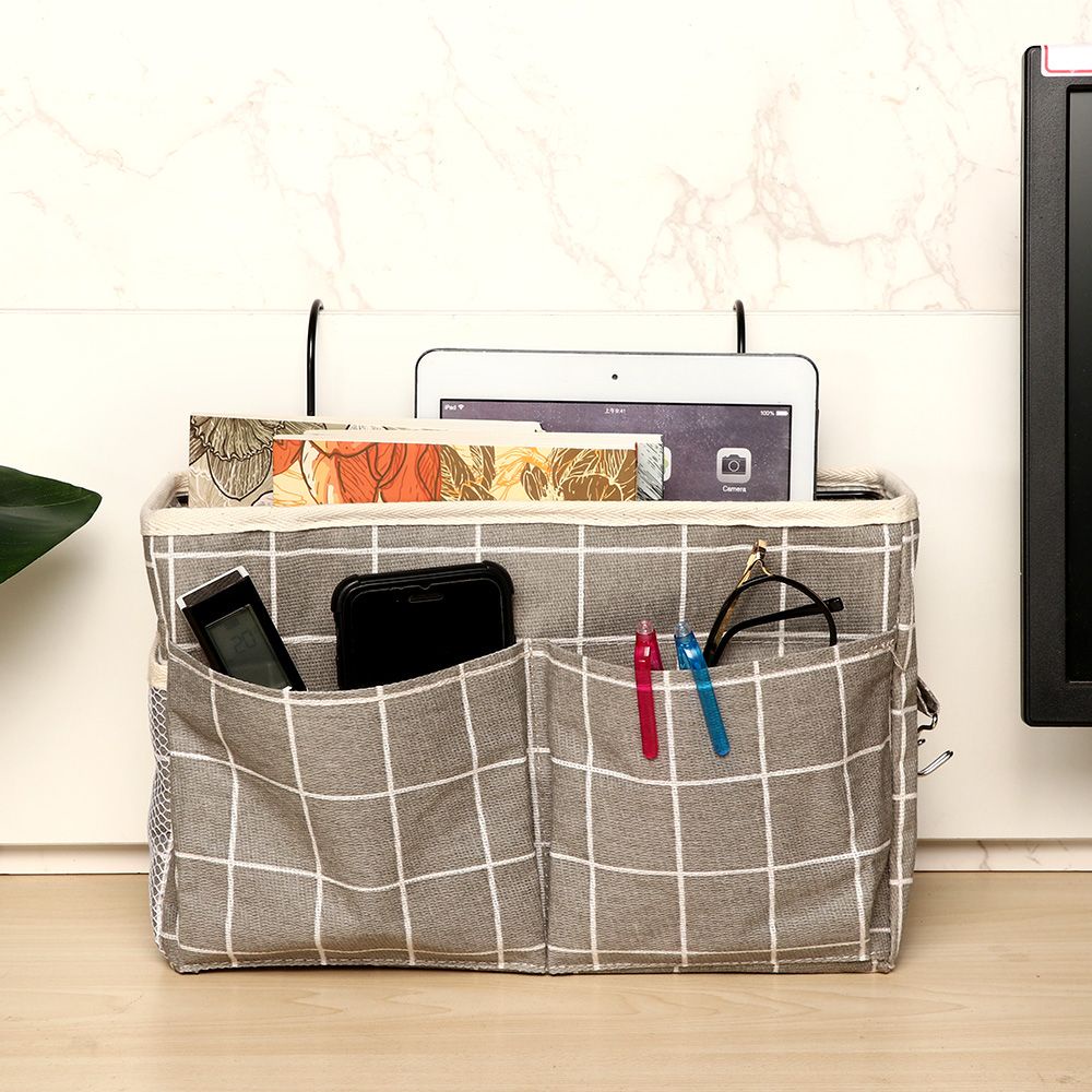 Túi đựng đồ bằng vải canvas có móc treo bên cạnh hoặc đầu giường ngủ