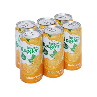 Lốc 6 Lon Nước Cam Ép Twister (6x330ml)