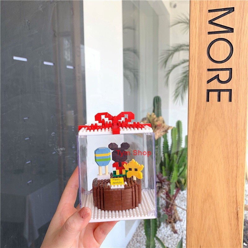 Xếp hình bánh kem sinh nhật  thỏ stella lou vịt donal gấu đồ chơi lắp ráp nanoblocks cho bé trai bé gái