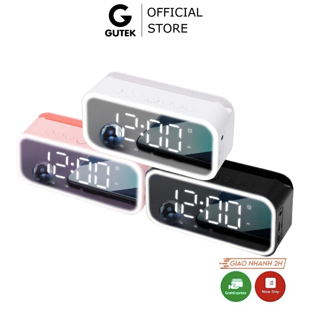 Loa bluetooth đồng hồ báo thức không dây Gutek G15 kiêm đèn ngủ âm thanh thumbnail