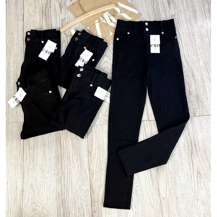 Quần tregging 2 khuy cạp cao (ảnh thật)