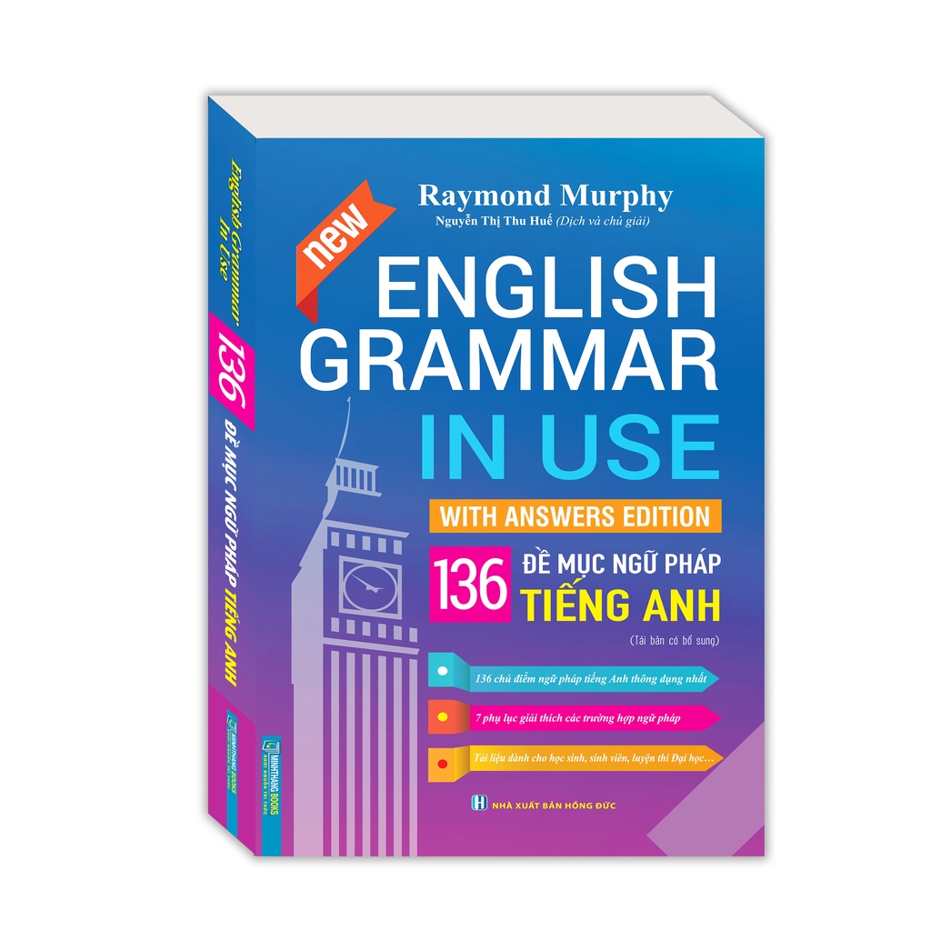 Sách - English Grammar In Use 136 Đề Mục Ngữ Pháp Tiếng Anh  Bản Màu