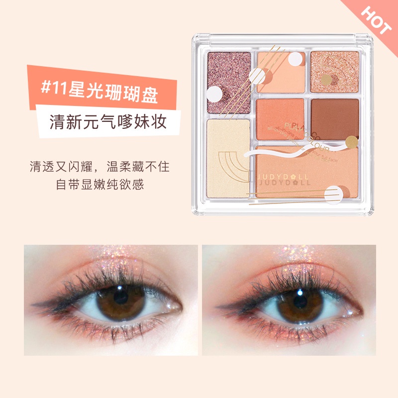 Judydoll Bảng Phấn Mắt Judydoll Orange Duo Tangram Vui Nhộn Màu Sắc