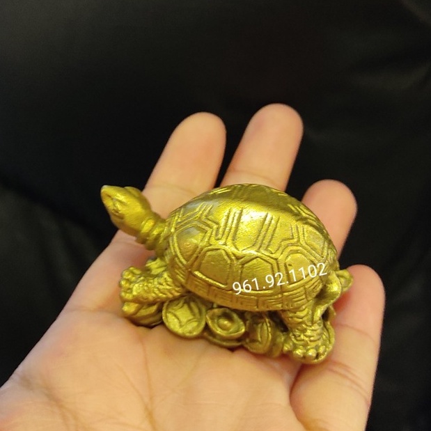 Rùa, long quy phong thủy bằng đồng vàng cỡ nhỏ mini