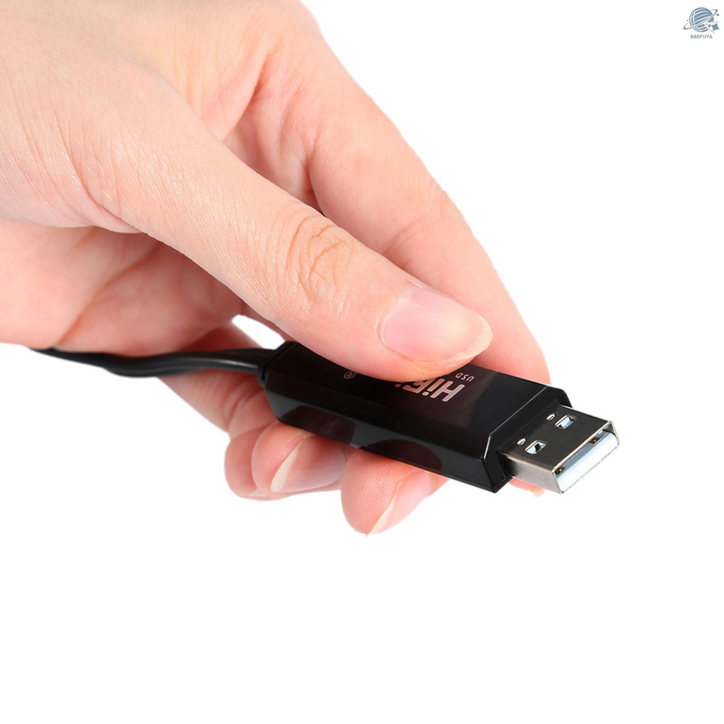 BF HiFing USB IN-OUT MI Cable One In One Out Interface 5 Pin Line Converter PC to Music Keyboard Adapter Cord Black