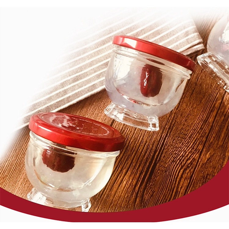 Hũ Thuỷ Tinh Hoa Sen 50ml 75ml 100mlDùng Trưng Yến Gia Vị