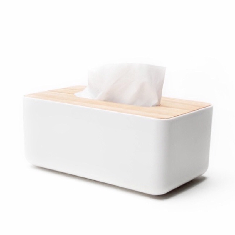 Hộp đựng khăn giấy nắp gỗ sang trọng