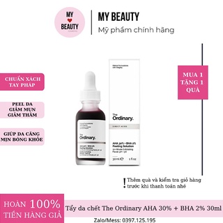 Peel da tẩy da chết hóa học serum the ordinary aha 30% + bha 2% 30ml - my beauty