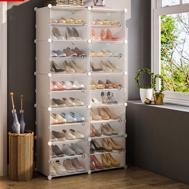SALE- Tủ Đựng Giày Lắp Ghép 20 Ô chia ngăn. Mỗi ngăn để được 2 đôi.