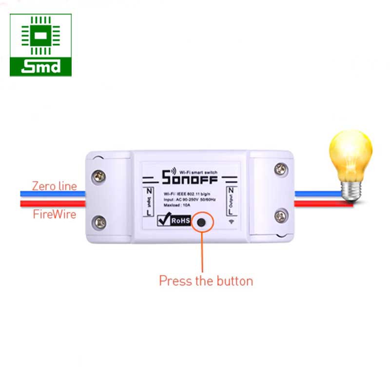 Công tắc thông minh Smart Switch SONOFF Basic  điều khiển từ xa qua Wifi 3G 4G - bản quốc tế