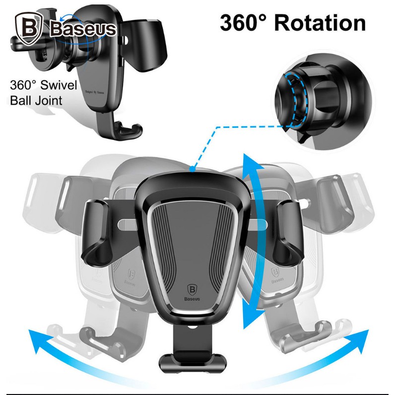 [Freeship50K]Kẹp Điện Thoại Baseus - Bộ Đế Giữ Khóa Tự Động Dùng Cho Xe Hơi LV116