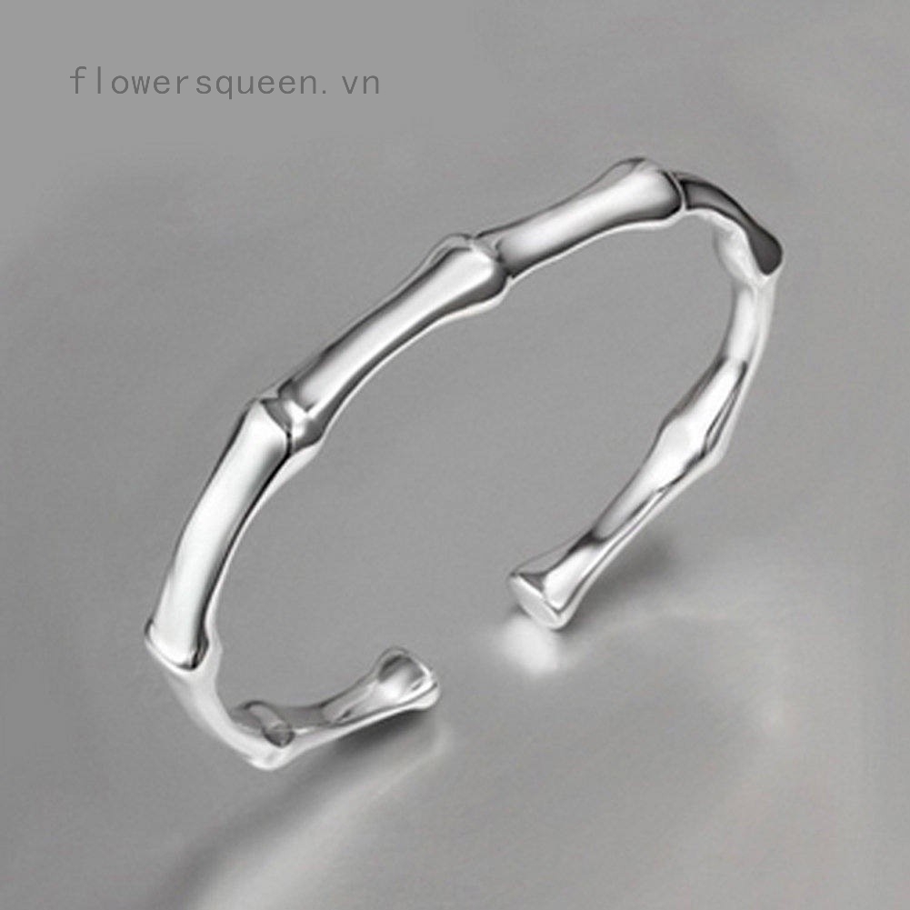 flowersqueen Vòng tay hợp kim dạng đốt tre độc đáo
