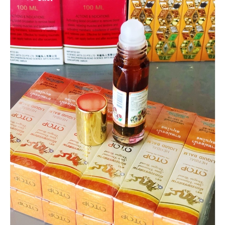 DẦU LĂN THẢO DƯỢC VỊ THÁI LAN OTOP HERBAL LIQUID BALM
