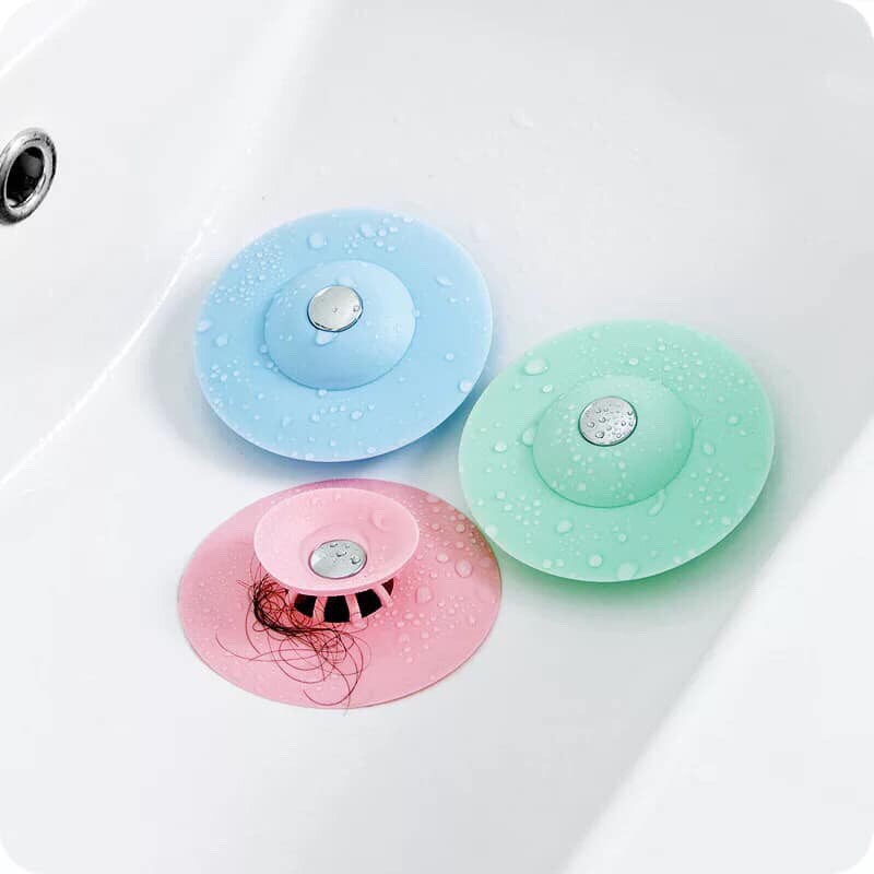 Nắp đậy cổng thoát nước sàn nhà, bồn rửa, bồn tắm, lọc rác khử mùi bằng silicon dạng nhấn- Phukientuiloc.com