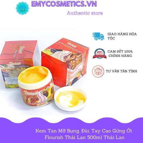 Kem Tan Mỡ Bụng, Đùi, Tay Cao Gừng Ớt Flourish Thái Lan (500ml)