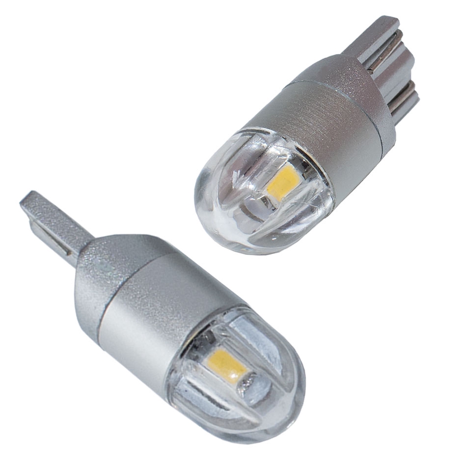 Bộ 4 bóng đèn LED T10 W5W 168 2 bóng 6000k 12v DC sáng trắng cho xe hơi