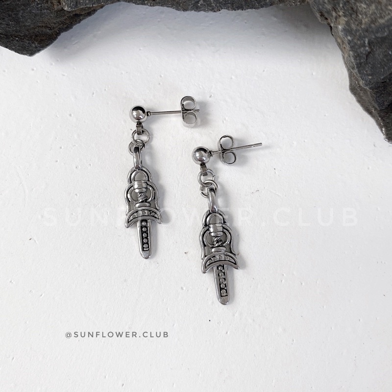 Bông tai tròn hoa tai unisex thép không gỉ