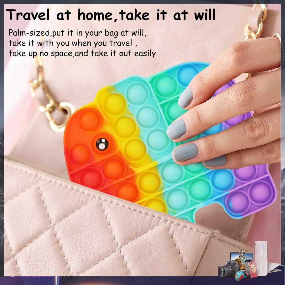 Đồ Chơi Xếp Hình Chú Voi Màu Cầu Vồng Giúp Giảm Căng Thẳng