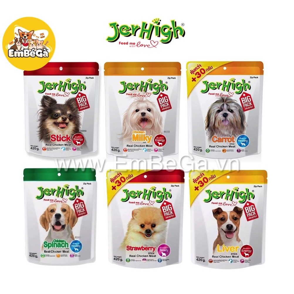 SNACK JERHIGH GÓI LỚN JUMBO 420G