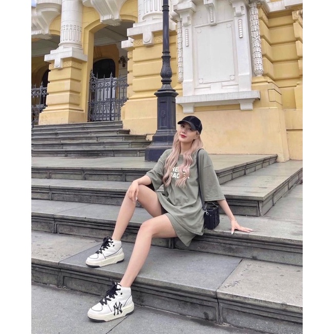 (Ảnh thật) Set Đồ Thun Áo Phông In Chữ Cheese Kèm Quần Short