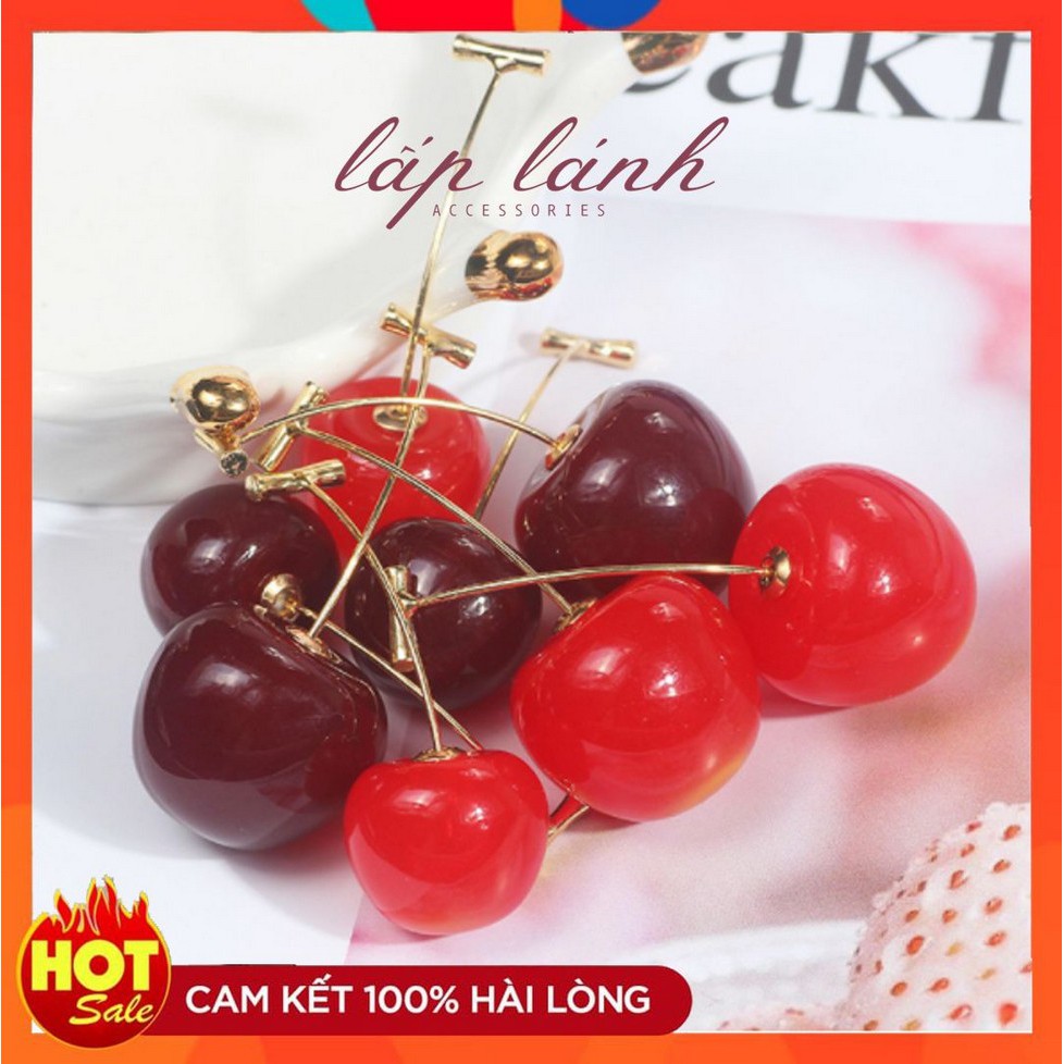 BÔNG TAI KHUYÊN TAI TRÁI CHERRY DỄ THƯƠNG PHONG CÁCH HÀN QUỐC BT40