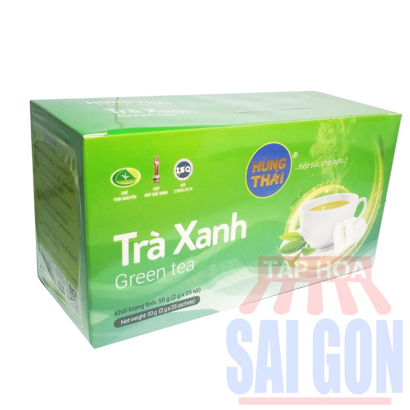 Trà xanh túi lọc hộp 25 túi 2g hương vị đặc sản Tân Cương với hương vị khó quên