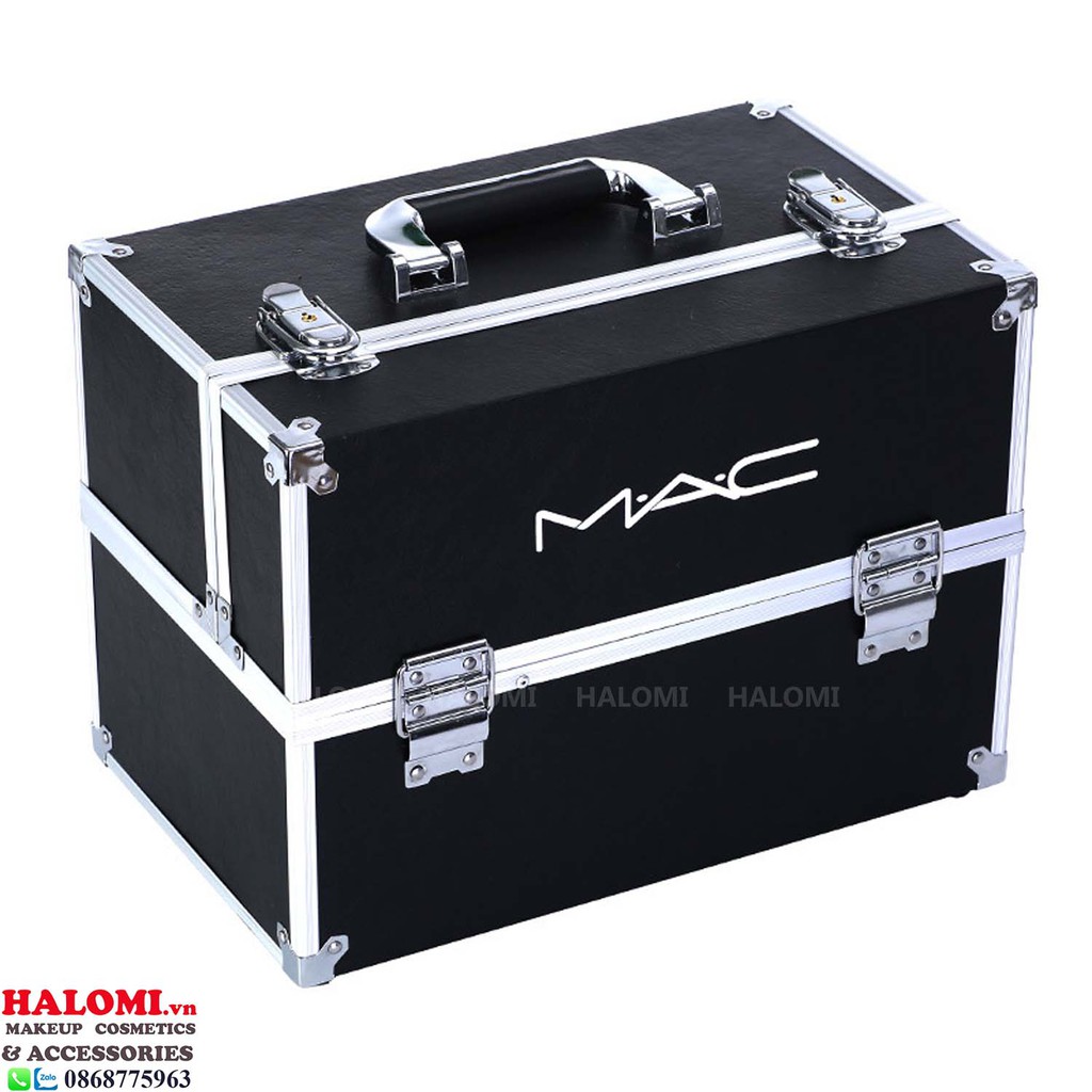 [Mã 153FMCGSALE1 giảm 10% đơn 250K] Cốp đựng đồ trang điểm MAC 4 ngăn đựng đồ makeup, nail bằng nhôm chắc chắn