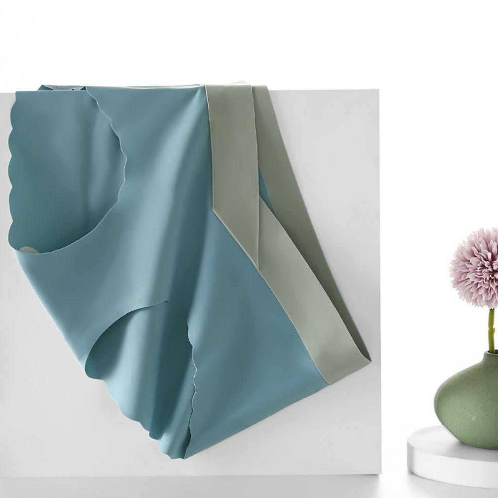 Lombard Quần Lót Lụa Lạnh Không Đường May Lưng Thấp Phối Bèo Có Size Lớn Dành Cho Nữ