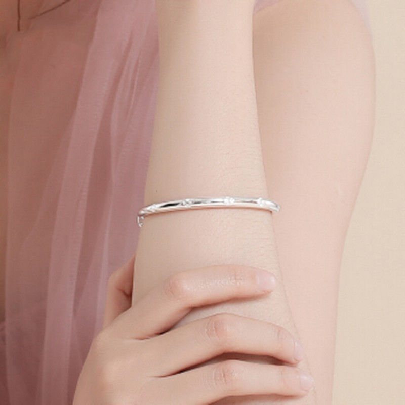 Vòng tay bạc 925 đơn giản nữ trang sức