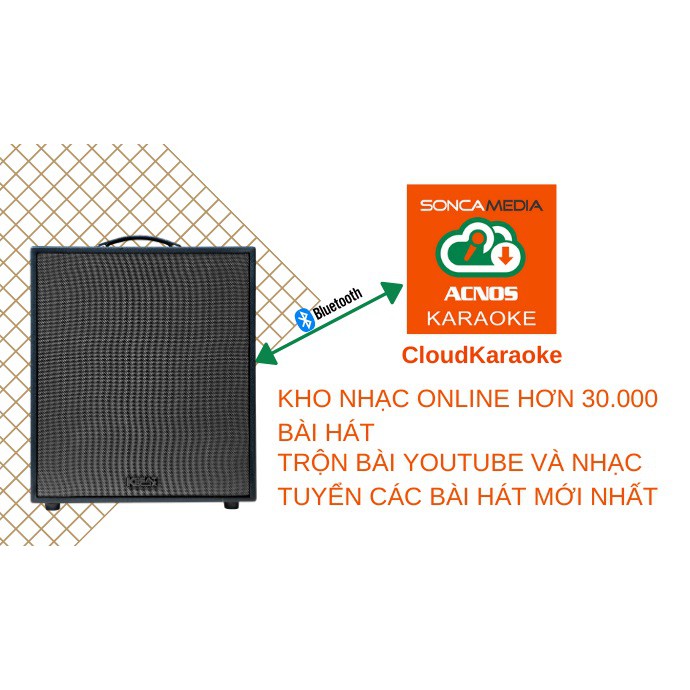 Dàn loa karaoke mini xách tay Acnos CS550/ CS550SR- Hàng chính hãng bảo hành 12 tháng