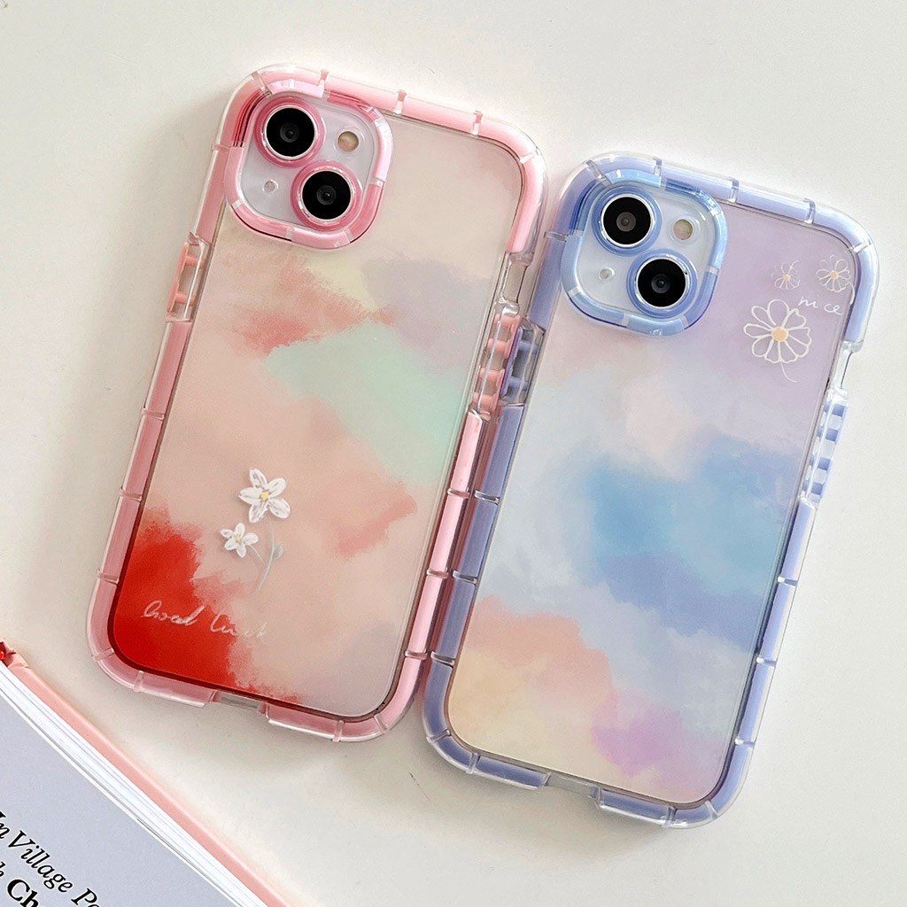 Ốp Điện Thoại TPU Đệm Khí Chống Trầy Chống Rơi Chống Bụi Màu Gradient Cho Iphone 11 13 12 Pro XR XSmax
