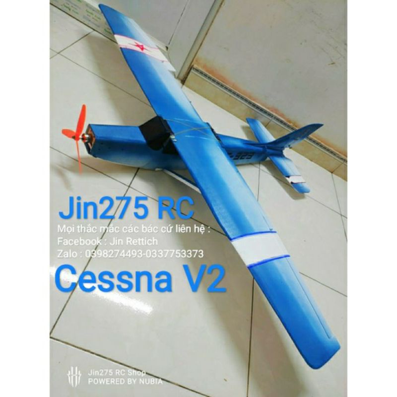 Bộ vỏ Kit máy bay Cessna v2 sải cánh 1m20cm-1m60cm 3 lớp cánh (4 đế lỗ, 3 miếng gỗ,đế gỗ)