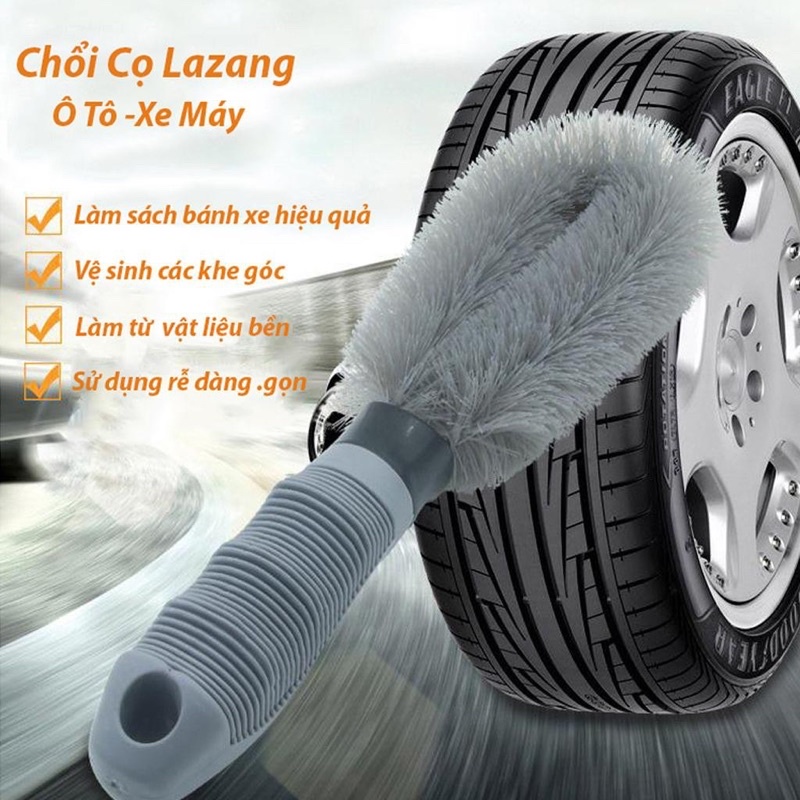 Chổi Cọ Rửa, Vệ Sinh Vành Mâm Bánh Xe Hơi, Xe Máy Chuyên Dụng, Bàn Chải Chà Rửa Lốp Xe Đa Năng