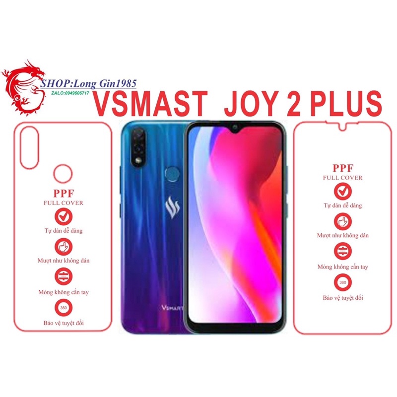 Vsmart Joy 2 plus miếng dán trong Ppf  mặt trước mặt sau chống va đập chống trầy xước tốt