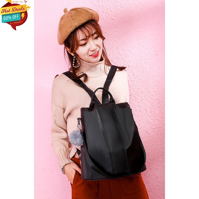 Ba Lô Da Pu Chống Trộm Thời Trang Cho Nữ