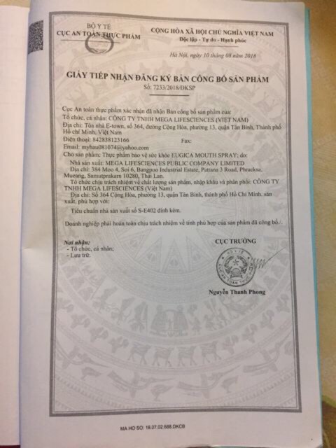 ✅ Eugica xịt họng giảm ho, viêm họng, date xa