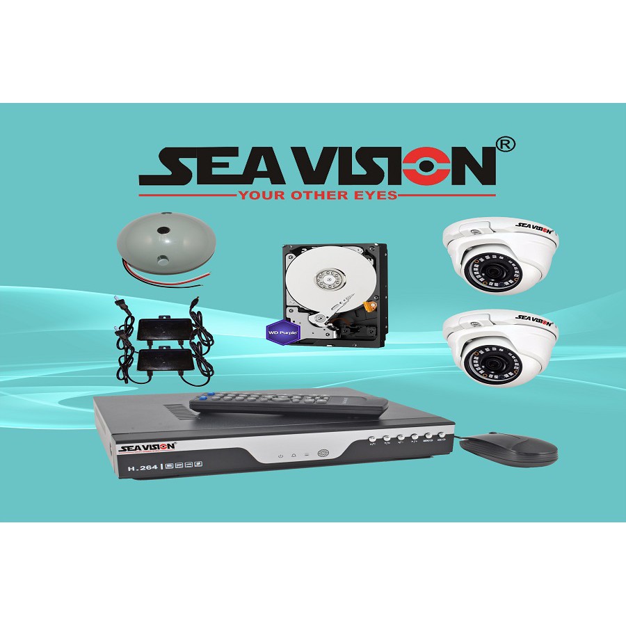 Trọn bộ 2 camera quan sát Seavision độ phân giải HD giá rẻ - Bao lắp đặt