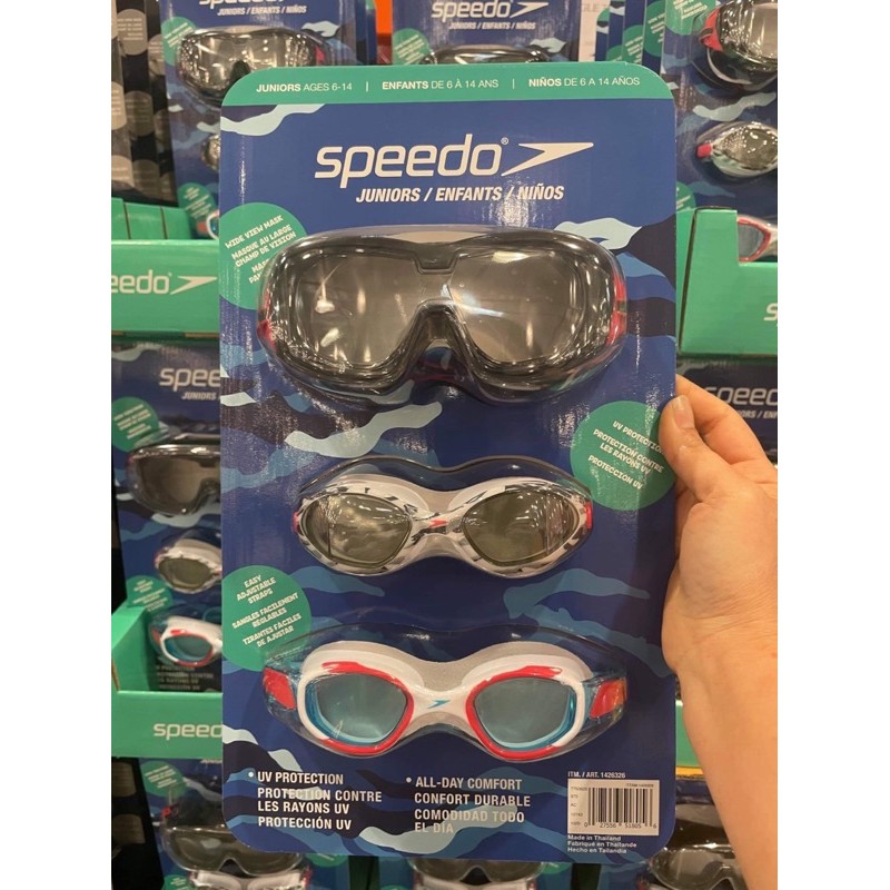 [BILL MỸ] SET 3 KÍNH BƠI SPEEDO CỦA MỸ DÀNH CHO TRẺ EM VÀ NGƯỜI LỚN