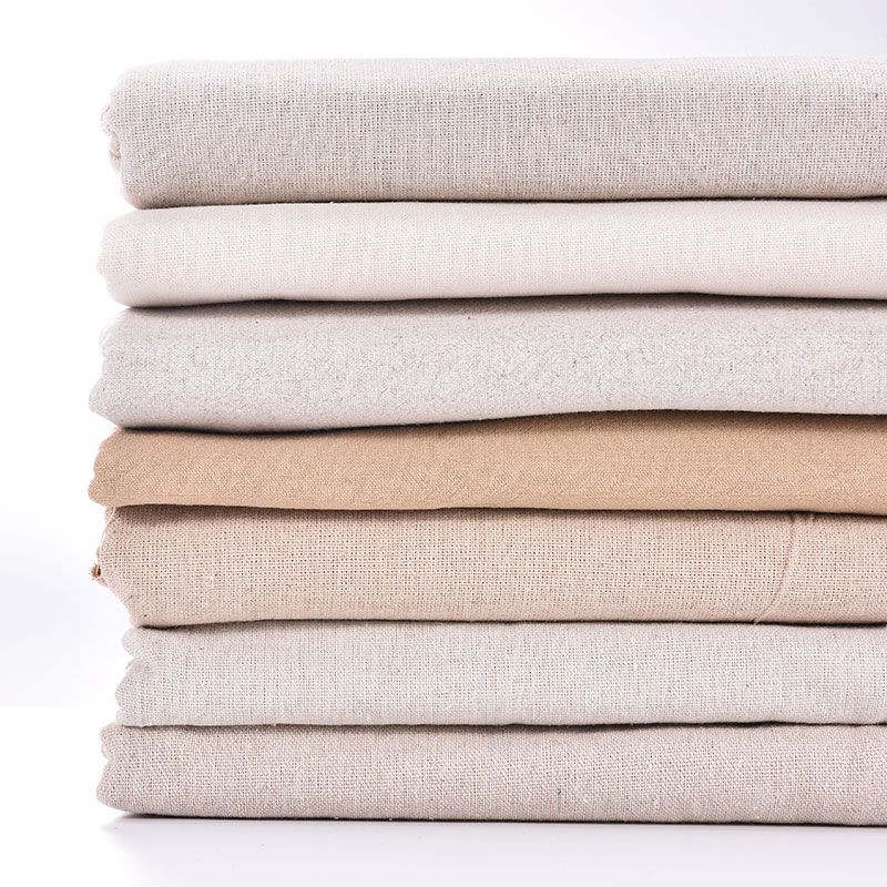 Vải cotton linen màu trơn thích hợp dùng làm rèm cửa / khăn trải bàn