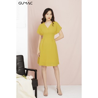 Đầm nữ tay dơi cổ V GUMAC MS11946_VANG