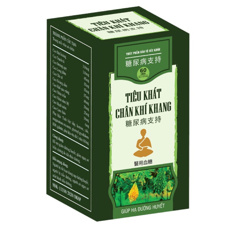 TIÊU KHÁT CHÂN KHÍ KHANG hỗ trợ giảm đường huyết và ngăn ngừa biến chứng tiểu đường an toàn và hiệu quả