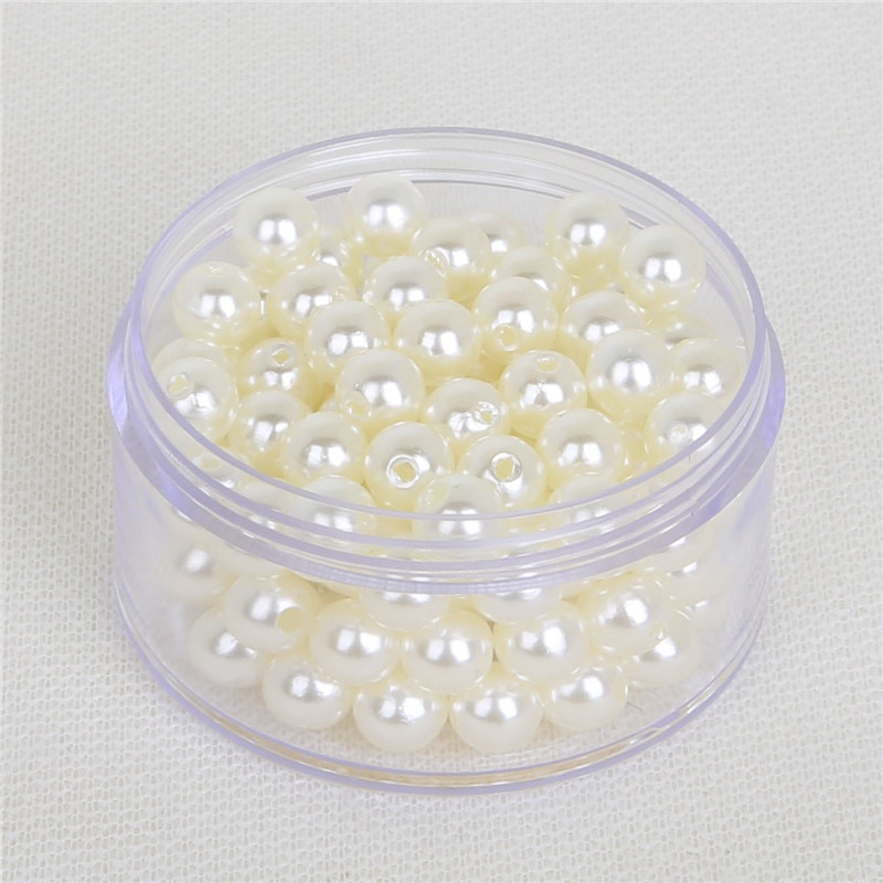Set Hạt Ngọc Trai Nhân Tạo Tròn 4/6/8/10mm Dùng Làm Đồ Trang Sức Thủ Công