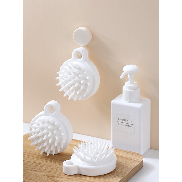 [Hàng mới về] Bàn chải gội mát xa da đầu silicon mềm bảo vệ tóc và giúp thư giãn da đầu