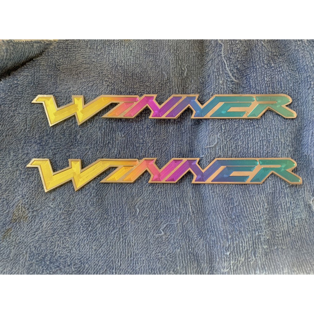 tem chữ winner titanium mẫu điện phân