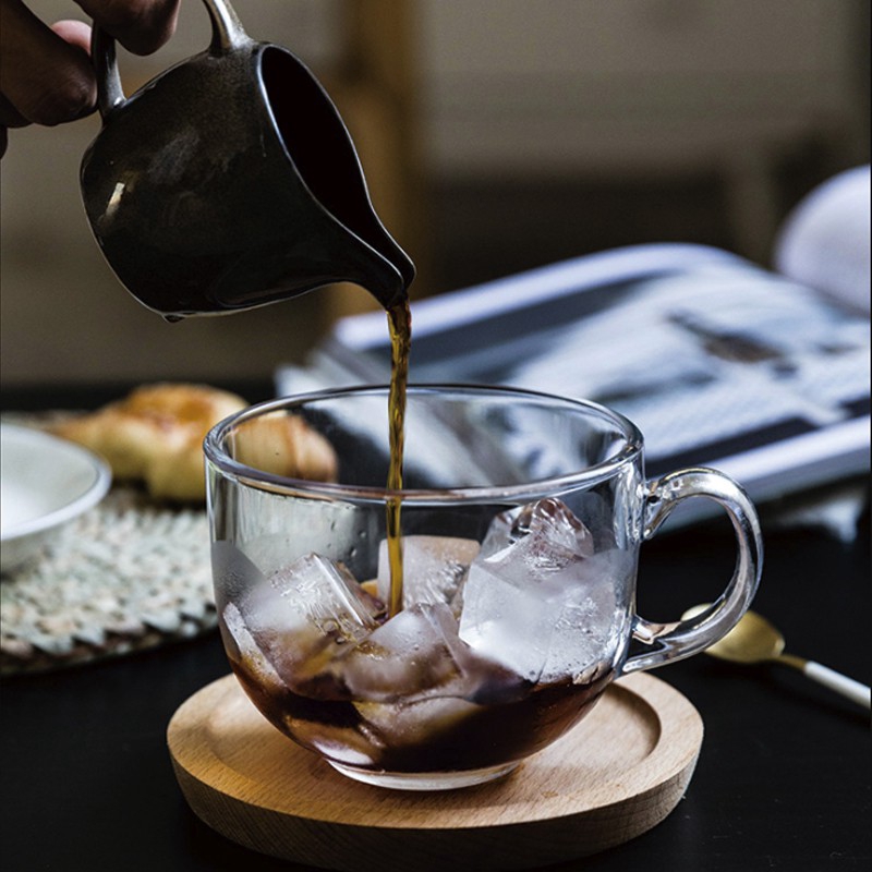 SWEEJAR Ly Uống Sữa  Bằng Kính Cường Lực Trong Suốt
