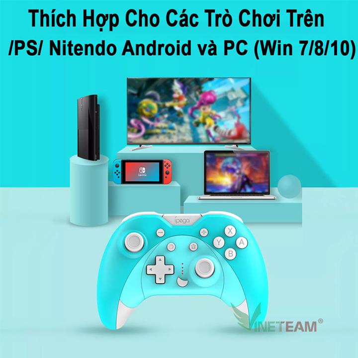 PG-SW023A IPEGA Bộ Điều Khiển Trò Chơi Bluetooth -Tay Cầm Chơi Game Sáu Trục Rung Không Dây Cho N-S/P3/Android/PC-DC4428