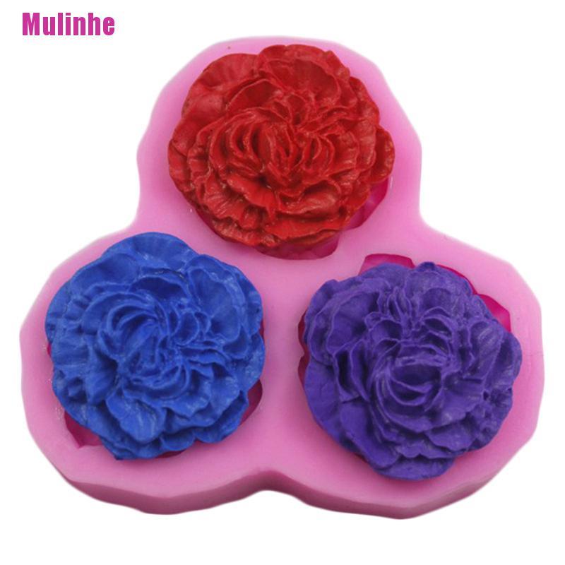 Khuôn Silicone Tạo Hình Hoa Mẫu Đơn Trang Trí Bánh Kẹo / Xà Phòng