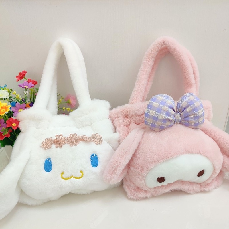 Sanrio Túi Xách 8 Inch Hình Cinnamoroll Nhồi Bông Phong Cách Nhật Bản Đáng Yêu