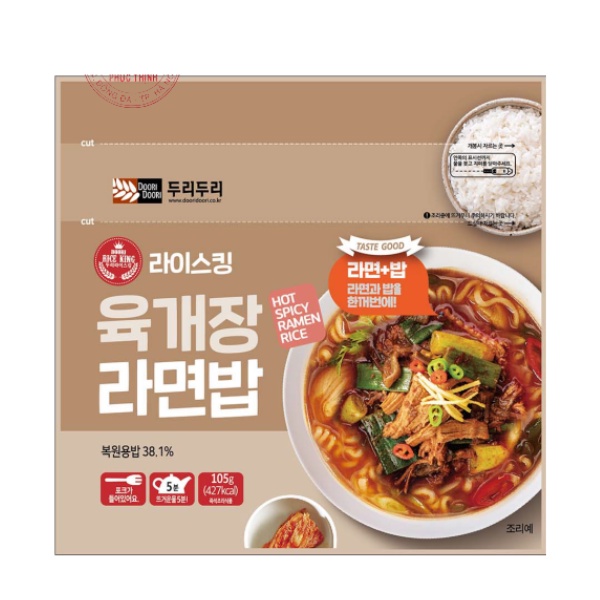 Mỳ Ramen Và Cơm Trộn Hàn Quốc DOORI DOORI Vị Cay Gói 105g